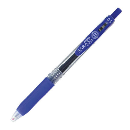 Boligrafo Zebra Sarasa Clip rollerball retractil punto fino 0.5 tinta gel color azul caja c/12