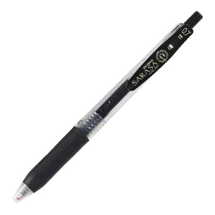 Boligrafo Zebra Sarasa Clip rollerball retractil punto mediano 0.7 tinta gel color negro caja c/12