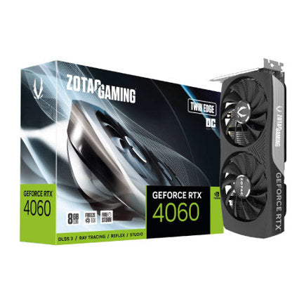 TARJETA DE VIDEO ZOTAC (ZT-D40600H-10M) RTX4060 OC 8GB TWIN EDGE PCI-E 4.0 HDMI 3DP 1.4A 2 FAN