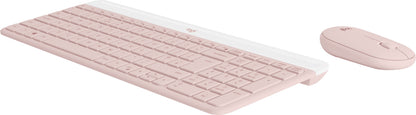 Teclado y Mouse Logitech MK470 Inalámbrico Nano Receptor USB Color Rosa