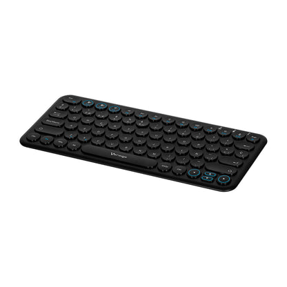 TECLADO VORAGO KBW-400 SLIM REGARGABLE TIPO C 2 BLUETOOTH + WIRELESS NEGRO