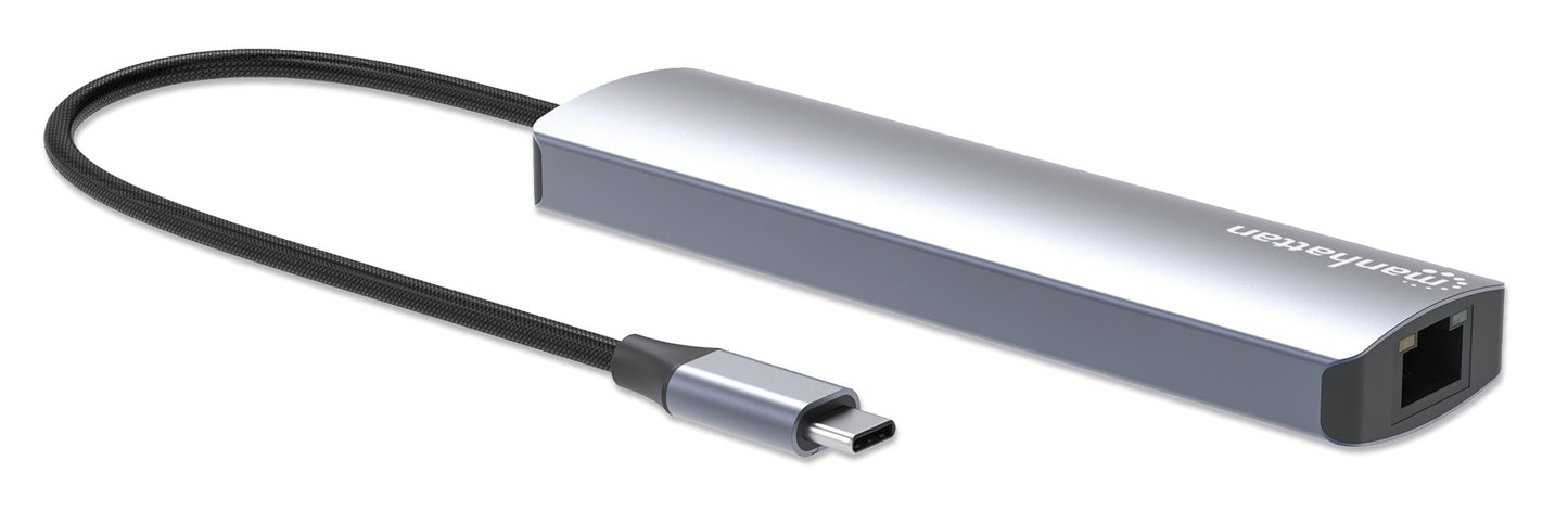 Estacion Docking USB-C  MANHATTAN con Hub 6 en 1