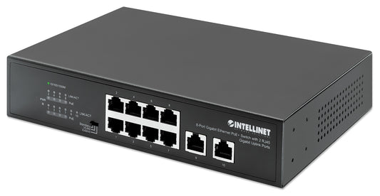 PoE Switch Intellinet GB  8 ptos 32W pto 120W - 2 R