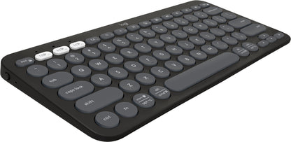 Teclado Bluetooth Logitech Pebble Keys 2 K380S Emparejamiento Multidispositivo Inalámbrico Color Grafito