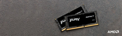 Memoria Ram Kingston FURY Impact 8GB 3200MHz DDR4 CL SODIMM Color Negro