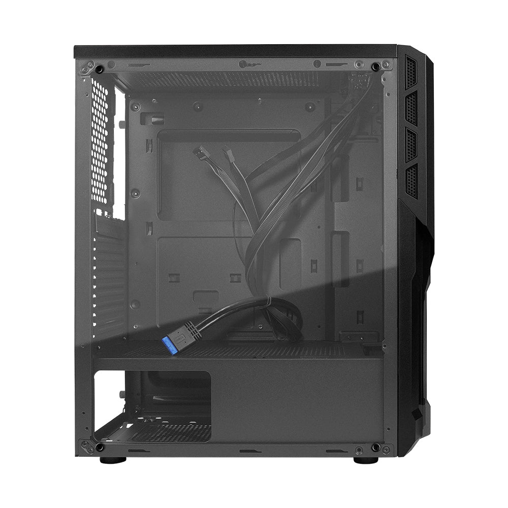 GABINETE START THE GAME CSG-530 MATX CRISTAL USB 3 S FTE NEGRO