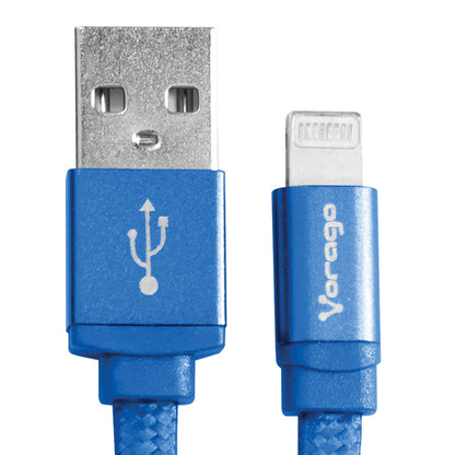 CABLE VORAGO CAB-119 AZUL USB APPLE LIGHTNING 1 METRO AZUL BOLSA