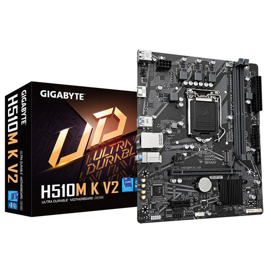 Tarjeta Madre Gigabyte UltraDurable H510M K V2 2xDDR4 64GB 3200Mhz PCIe 3 0 HDMI S 1200 10th 11th Gen mATX