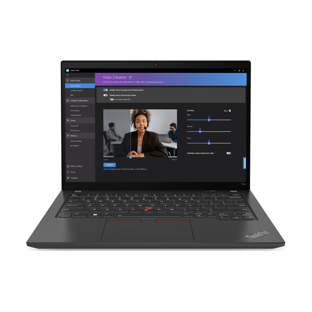 Lenovo ThinkPad T14 Intel® Core™ i7 i7-1355U Computadora portátil 35.6 cm (14") WUXGA 16 GB DDR5-SDRAM 512 GB SSD Wi-Fi 6E (802.11ax) Windows 11 Pro Negro