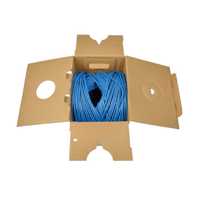 CABLE DE PVC A GRANEL C/NUCLEO SOLIDO CAT5E 350MHZ AZUL 304.8M TAA