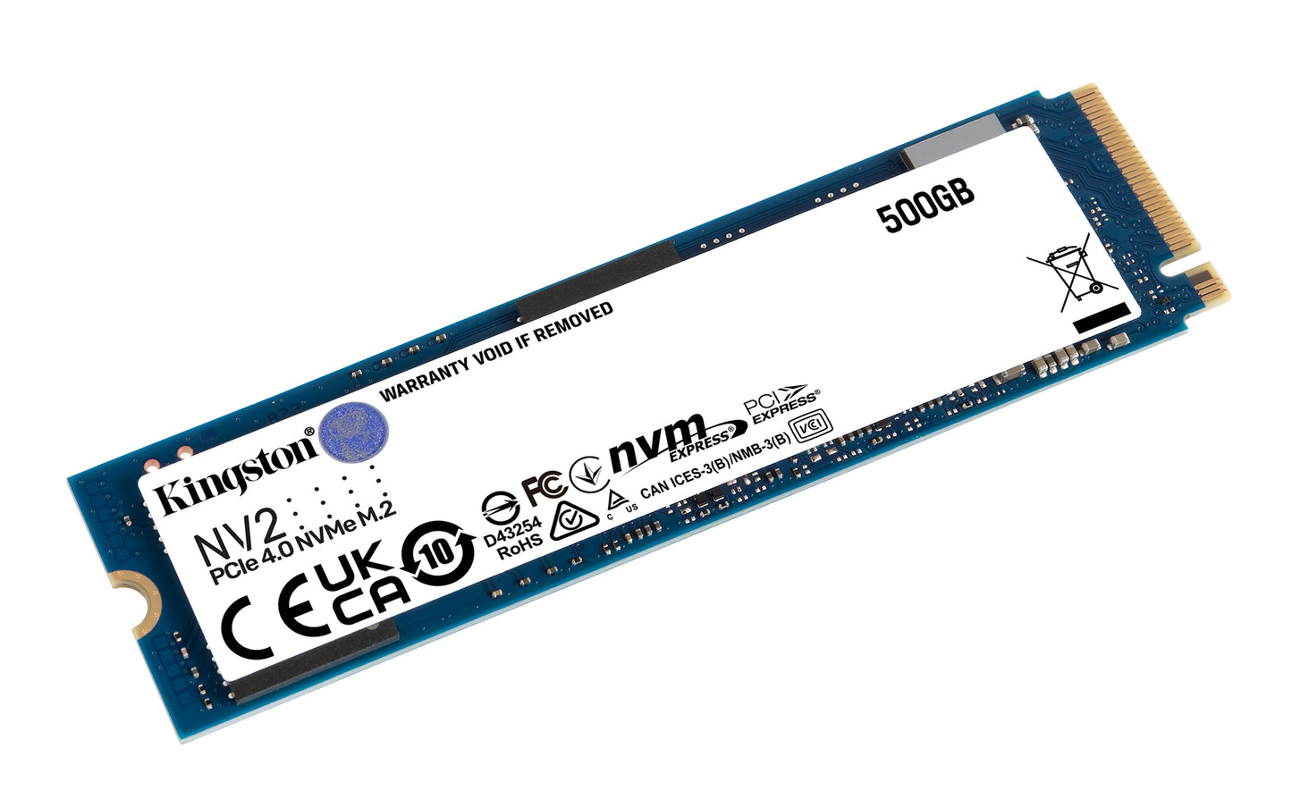 Unidad de Estado Sólido Kingston 500G NV2 PCIe 4.0 NVMe SSD