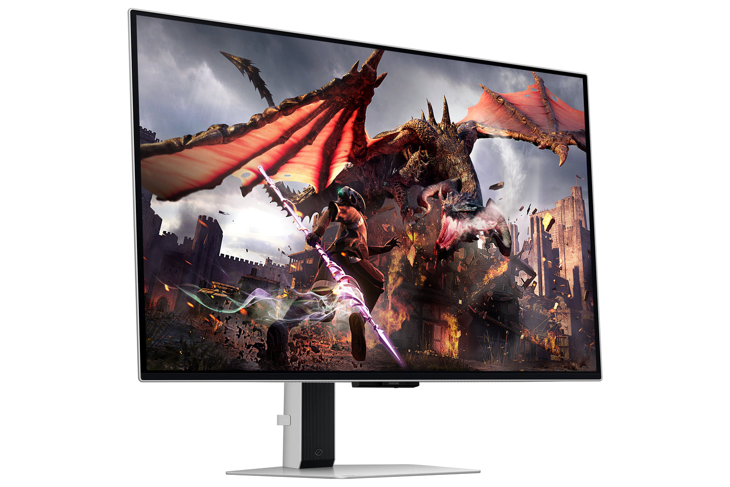 Monitor Gamer Samsung 32 in Odyssey 4K 3840 x 2160 240HZ PLANO PLATA RGB 0.03MS GAMING HUB G8