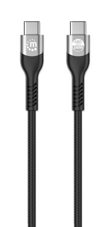 Cable Manhattan USB-C de Carga USB2.0 2m Color Negro