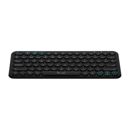 TECLADO VORAGO KBW-400 SLIM REGARGABLE TIPO C 2 BLUETOOTH + WIRELESS NEGRO