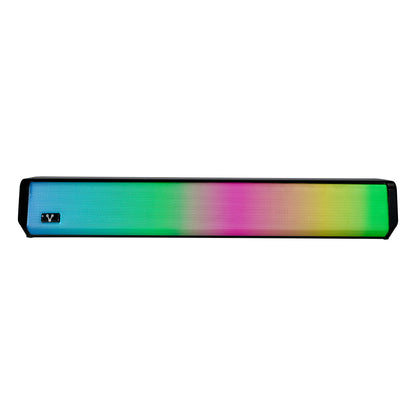 BOCINA VORAGO BSP-320 BLUETOOTH / 5Wx2 /  3.5MM / USB / ILUMINACION RGB / NEGRO