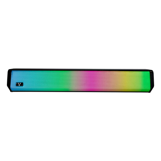 BOCINA VORAGO BSP-320 BLUETOOTH / 5Wx2 /  3.5MM / USB / ILUMINACION RGB / NEGRO