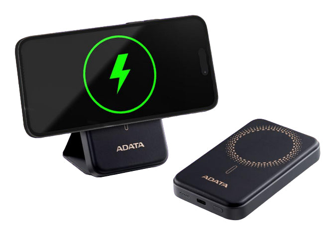 POWER BANK ADATA R050 CARGA RAPIDA Y MAGNETICA INALAMBRICO 5000 MAH NEGRO.