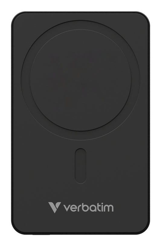 Cargador verbatim Charge and Go Essential Magnética Power Bank Carga Inalámbrica de 5000 mAh Color Negro