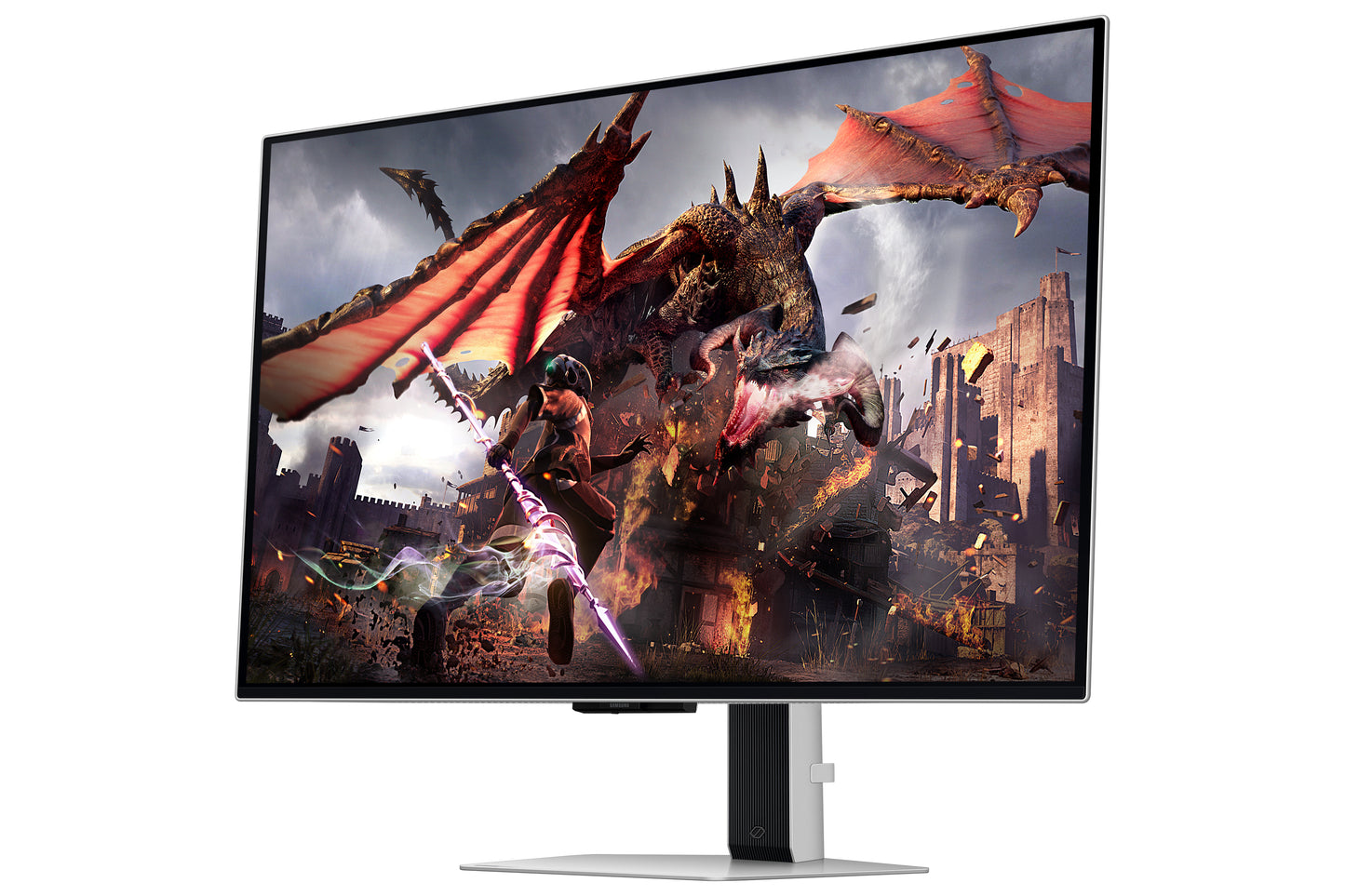Monitor Gamer Samsung 32 in Odyssey 4K 3840 x 2160 240HZ PLANO PLATA RGB 0.03MS GAMING HUB G8