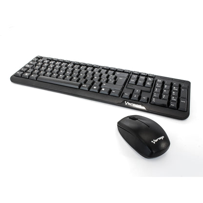 KIT TECLADO Y MOUSE VORAGO KM 302 INALAMBRICO NEGRO