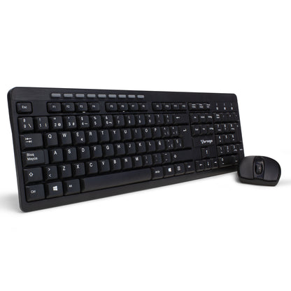 Teclado y Mouse Vorago KM-304 Inalámbrico Multimedia USB Color Negro