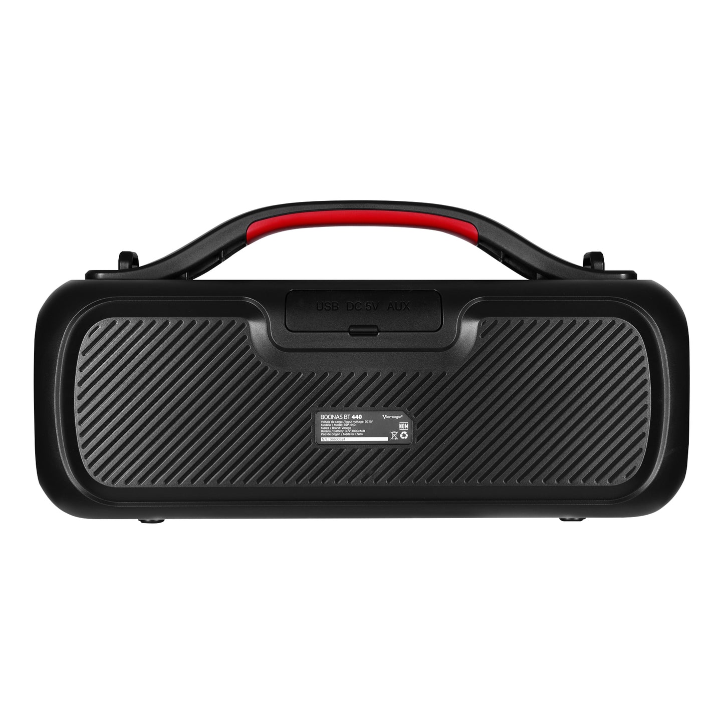 BOCINA VORAGO BSP-440 BLUETOOTH / USB / LUZ FRONTAL RGB / TWS / 20W RMS CON HASTA 5 HRS AUTONOMIA / IPX5