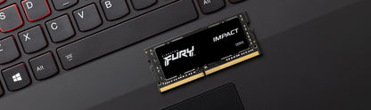 Memoria Ram Kingston FURY Impact 8GB 3200MHz DDR4 CL SODIMM Color Negro