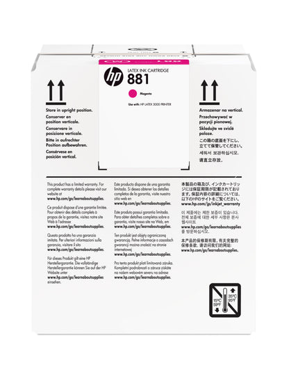 Tinta HP 881 Latex 5L Color Magenta