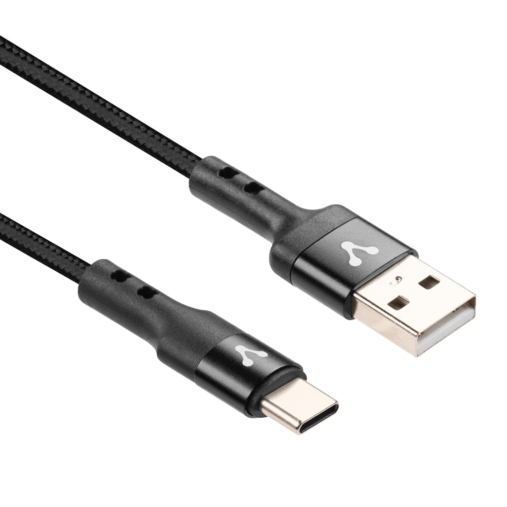 CABLE VORAGO CAB-128 USB-TIPO C 3 METROS CARGA RAPIDA NEGRO