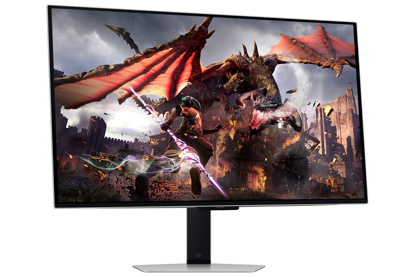 Monitor Gamer Samsung 32 in Odyssey 4K 3840 x 2160 240HZ PLANO PLATA RGB 0.03MS GAMING HUB G8
