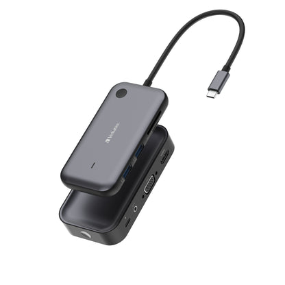 Adaptador Verbatim Inalámbrico USB-C con Lector de Tarjetas QCast Mirror WDA-01