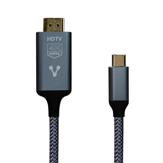 Cable Convertidor Vorago CAB-310 Tipo C a HDMI 4k 1.8m Cobre/Aluminio Color Negro