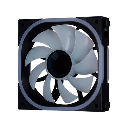 VENTILADOR VORAGO MODULAR GAME FACTOR FG500 120MM 58 CFM 1900 RPM RGB COMPATIBLE CON FG500 NEGRO