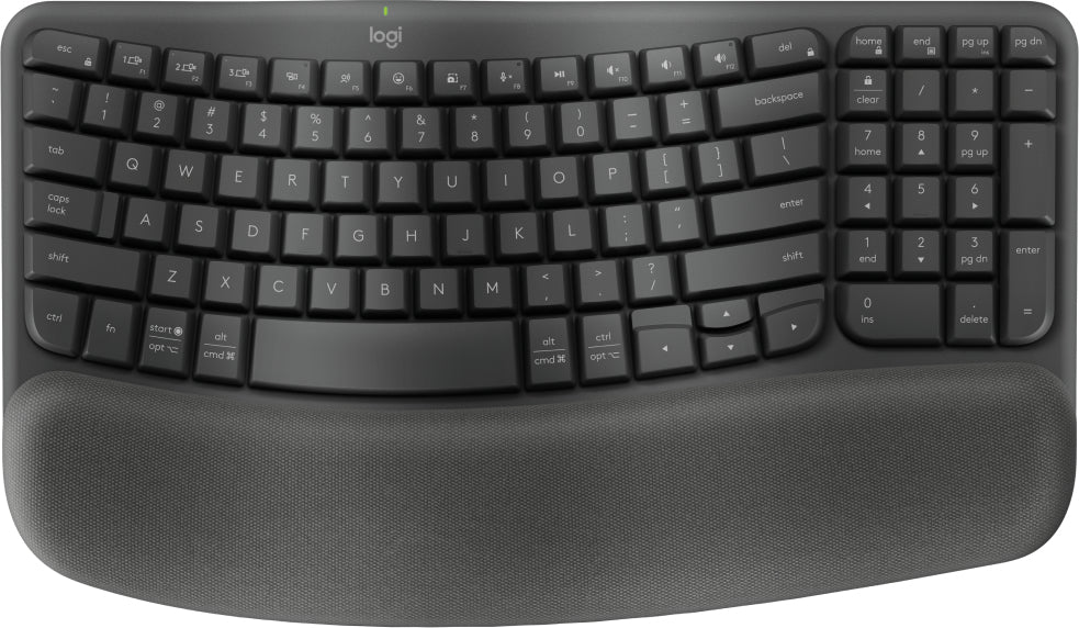 Logitech Wave Keys teclado Oficina RF inalámbrico + bluetooth QWERTY Español Grafito